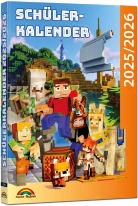 Schülerkalender 2025 / 2026 mit Minecraft; inklusive Tipps - Tricks & Crafting-Rezepten