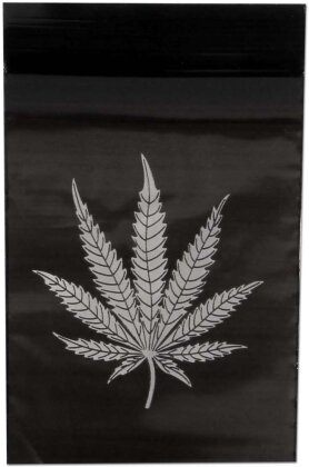 Black Leaf Black Silver Leaf Reclosable Plasticbags 40 x 60mm 100pcs