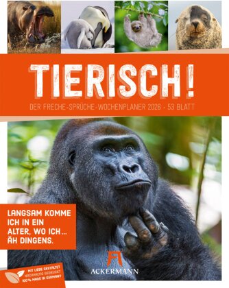 Tierisch Sprüchekalender Wochenplaner 2026