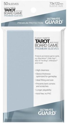 Protèges Cartes 50 pièces - Premium Soft Sleeves - Tarot - Transparent