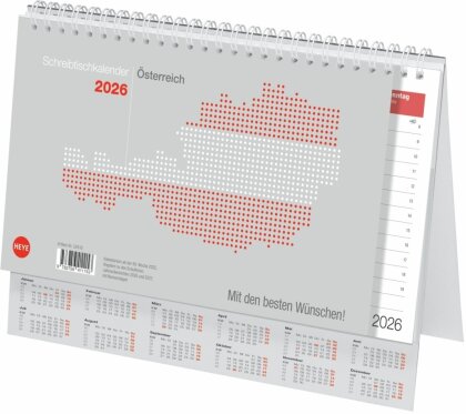 Schreibtischkalender Österreich groß 2026