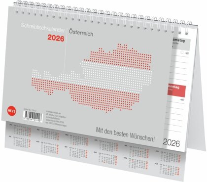 Schreibtischkalender Österreich klein 2026