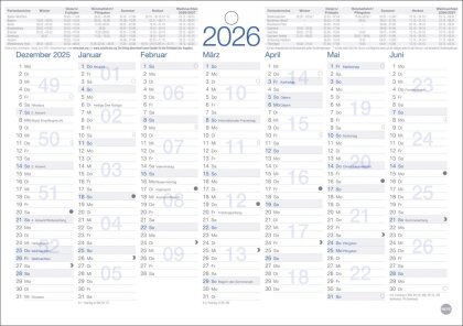 Tafelkalender A5 2026