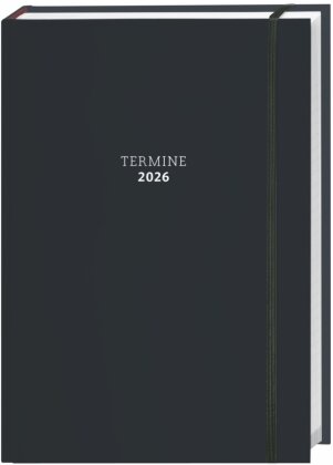 Tages-Kalenderbuch A6 - schwarz 2026