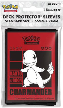 Ultra Pro - Pokémon JCC - Pochettes de protection de deck Salamèche 65 pcs (63 x 89 mm)