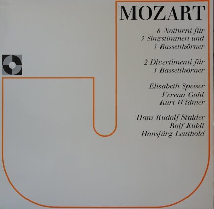 Wolfgang Amadeus Mozart (1756-1791), Elisabeth Speiser & Verena Gohl - 6 Notturni - 2 Divertimenti (LP)