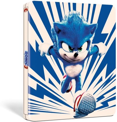Sonic the Hedgehog 3 (2024) (Blue Cover, Limited Edition, Steelbook, 4K Ultra HD + Blu-ray)