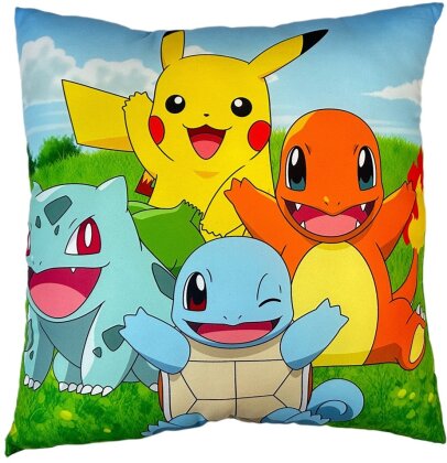 Coussin - Starter Kanto & Pikachu - Pokemon - 40x40 - Grösse 40x40