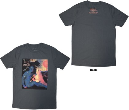 David Gilmour Unisex T-Shirt - Luck & Strange London 2 (Grey) (Back Print & Ex-Tour)