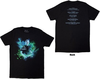 David Gilmour Unisex T-Shirt - Luck & Strange Rome (Black) (Back Print & Ex-Tour)