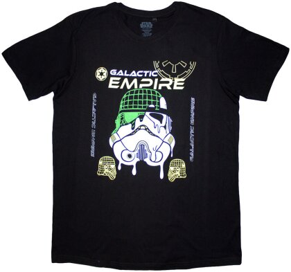 Star Wars Unisex T-Shirt - Galactic Empire Melted Mask (Black)