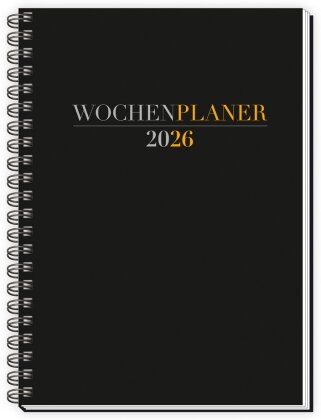 Trötsch Wochenplaner A5 mit Wire-O Schwarz 2026