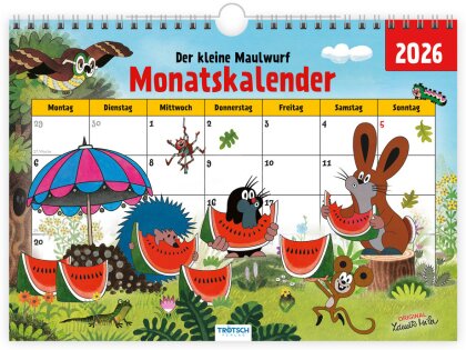 Trötsch Der kleine Maulwurf Monatsterminer Monatskalender 2026
