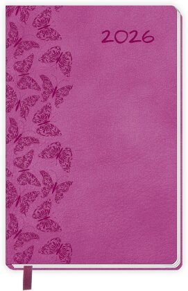 Trötsch Taschenkalender A7 Soft Touch Schmetterlinge 2026