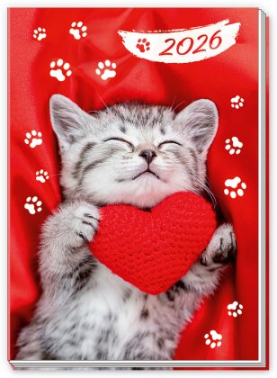 Trötsch Taschenkalender A7 Katze 2026