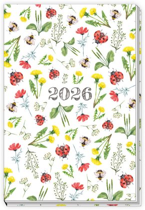 Trötsch Taschenkalender A6 Marienkäfer 2026