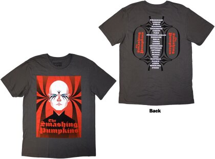 The Smashing Pumpkins Unisex T-Shirt - Billy (Charcoal Grey) (Back Print)