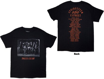 Bruce Springsteen Unisex T-Shirt - Tour '24 E-Street Photo (Black) (Back Print & Ex-Tour)