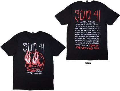 Sum 41 Unisex T-Shirt - Tour '24 Skull (Black) (Back Print & Ex-Tour)