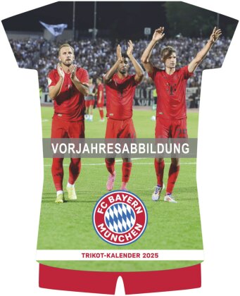 FC Bayern München 2026 - Trikotkalender - Wand-Kalender - Fan-Kalender - Fußball-Kalender - 34,1x42 - Sport