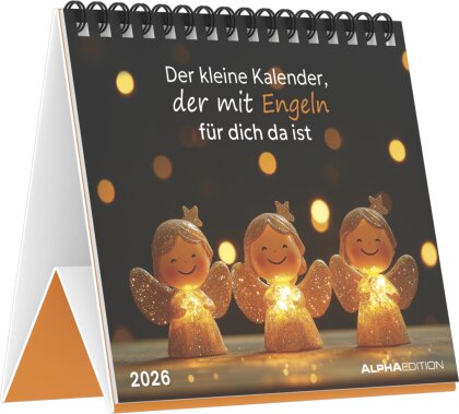 Der kleine Kalender, der mit Engeln für dich da ist - Tischaufstellkalender mit 12 inspirierenden Motiven und Zitaten