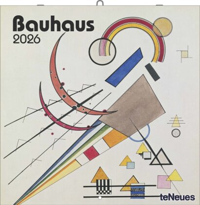 teNeues - Bauhaus 2026 - Kunst-Wandkalender 30x30 cm (30x60 cm geöffnet) | Broschürenkalender mit Meisterwerken für Bauhaus-Fans & Kunstliebhaber