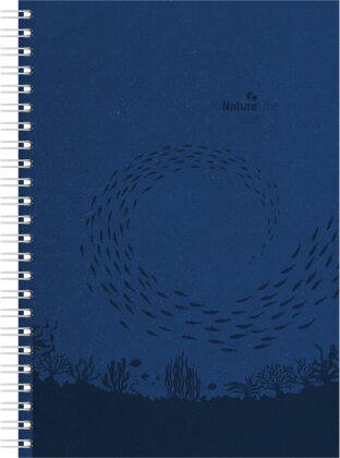 Wochenplaner Nature Line Ocean 2026 - Taschen-Kalender A5 - 1 Woche 2 Seiten - Ringbindung - 128 Seiten - Umwelt-Kalender - mit Hardcover - Alpha Edition