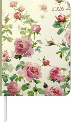 Daily Journal Roses 2026 - Taschen-Kalender A6 - Rose - Day By Day - 352 Seiten - Notiz-Buch - Alpha Edition
