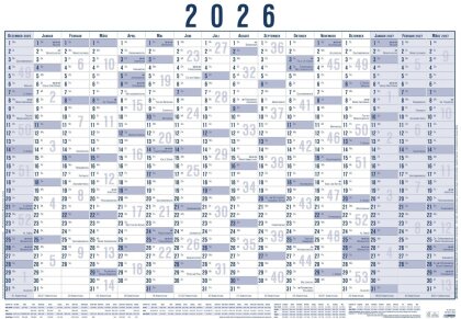 Plakatkalender 16 Mon 5 Stk. gerollt