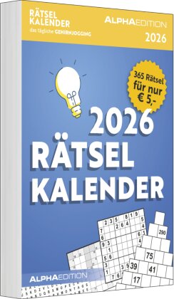 Rätselkalender 2026 Tagesabreißkalender - 11,8x15,9 - Rätselkalender - Knobelkalender - Tischkalender