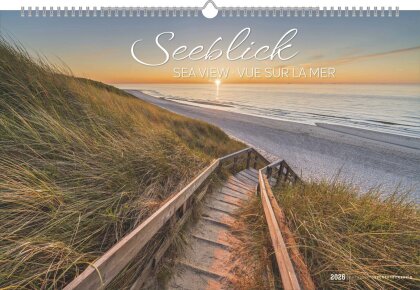 Seeblick 2026 - Bildkalender quer 49,5x33 cm - Sea View - die schönsten Strandbilder - Landschaftskalender - Wandkalender - Wandplaner
