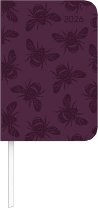 Alpha Edition - Lady Journal Mini Deluxe Purple 2026 - Taschenkalender 8×12 cm - 144 Seiten - Mini-Planer mit Tucson-Einband & Motivprägung - kompakter Terminplaner für unterwegs