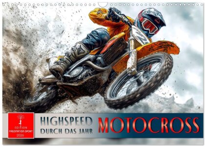 Motocross - Highspeed durch das Jahr (Wandkalender 2026 DIN A3 quer), CALVENDO Monatskalender