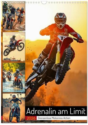 Adrenalin am Limit - Grenzenlose Motocross Action (Wandkalender 2026 DIN A3 hoch), CALVENDO Monatskalender
