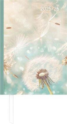 Campustimer Blowballs - A6 Semester-Planer - Studenten-Kalender 2025/2026 - Notiz-Buch - Weekly - Pusteblume - Alpha Edition