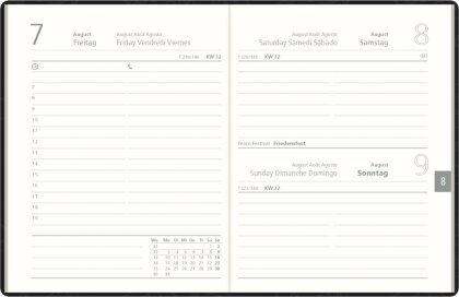 Taschenkalender Blauer Engel 1T/1S Zettler farblich sortiert