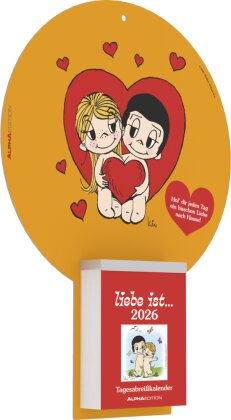 liebe ist... 2026 Tagesabreißkalender - Rückwand 22,5x31,5 - Block 8,1x10,6