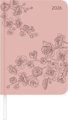 Lady Journal Deluxe Salmon 2026 - Taschen-Kalender A6 (10,7x15,2 cm) - Tucson Einband - mit Motivprägung - Weekly - 192 Seiten - Alpha Edition