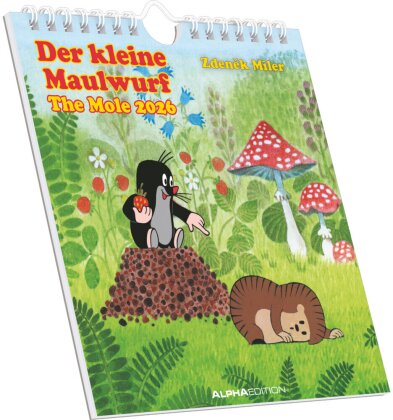 Alpha Edition - Der kleine Maulwurf 2026 Postkartenkalender, 16x17cm, Kalender mit schönen Illustrationen von Zdenek Miler, Postkarten zum Heraustrennen, zum Aufhängen oder Aufstellen