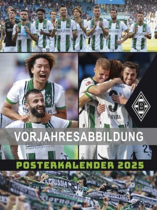 Borussia Mönchengladbach 2026 - Wandkalender XL - Fußballkalender - Fankalender - 48x64 - Sport