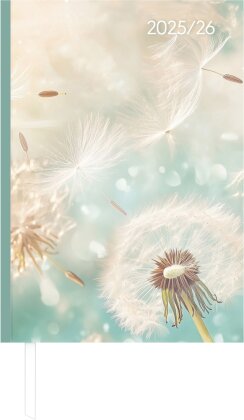 Campustimer Blowballs - A5 Semester-Planer - Studenten-Kalender 2025/2026 - Notiz-Buch - Pusteblume - Weekly - Alpha Edition