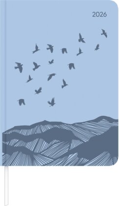 Lady Journal Grande Deluxe Sky 2025 - Taschen-Kalender A5 (15x21 cm) - Tucson Einband - mit Motivprägung - Weekly - 128 Seiten - Alpha Edition