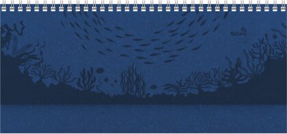 Tisch-Querkalender Nature Line Ocean 2026 - Tisch-Kalender - Büro-Kalender quer 29,7x13,5 cm - 1 Woche 2 Seiten - Umwelt-Kalender - mit Hardcover