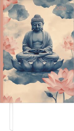 Buchkalender Style Zen 2026 - Büro-Kalender A5 - Cheftimer - 1 Tag 1 Seite - 352 Seiten - Achtsamkeit - Alpha Edition