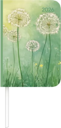 Lady Journal Mini Blowballs 2026- Taschen-Kalender 8x11,5 cm - Pusteblumen - Weekly - 144 Seiten - Notiz-Buch - Alpha Edition