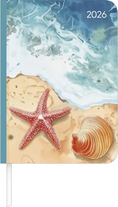 Lady Journal Beach 2026 - Taschenkalender A6 (10,7x15,2 cm) - Weekly - 192 Seiten - Notiz-Buch - Termin-Planer - Alpha Edition