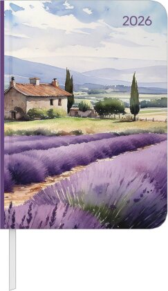 Daily Journal Aquarelle 2026 - Taschen-Kalender A6 - Day By Day - 352 Seiten - Notiz-Buch - Alpha Edition