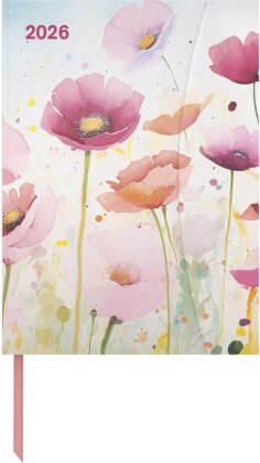 Bright Flowers 2026 - Diary - Buchkalender - Taschenkalender - 16x22