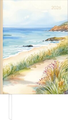 Buchkalender Style Beach 2026 - Büro-Kalender A5 - Cheftimer - 1 Tag 1 Seite - 352 Seiten - Blume - Alpha Edition