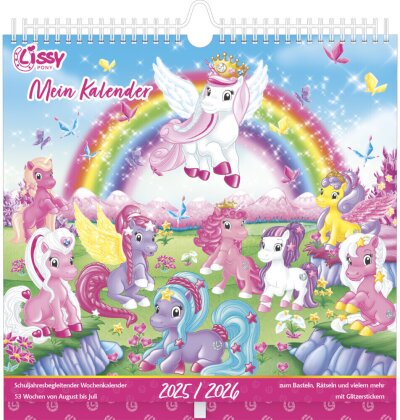 Mein traumhafter Lissy Pony Kalender - mit 53 Blättern zum basteln, malen und rätseln - mit Glitzerstickern